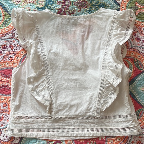 Blue Tassel Ruffled Crop from Anthropologie - Picture 2 of 4